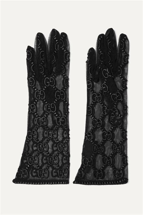 gucci lace gloves black|tulle gloves fashion gucci.